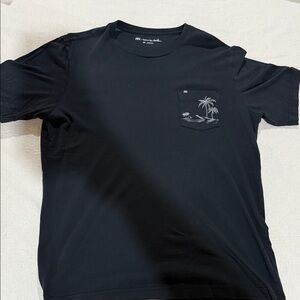 Travis Mathew Black Palm Tree Pocket Tee